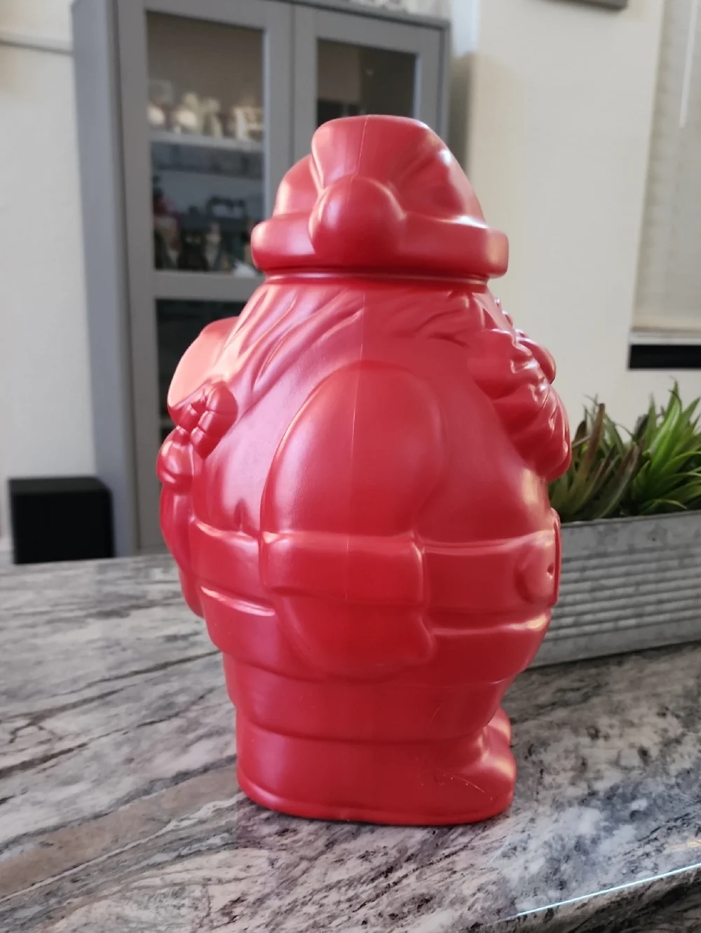 PackerWare Vintage Blow Mold Santa Claus Cookie Jar, 1980s